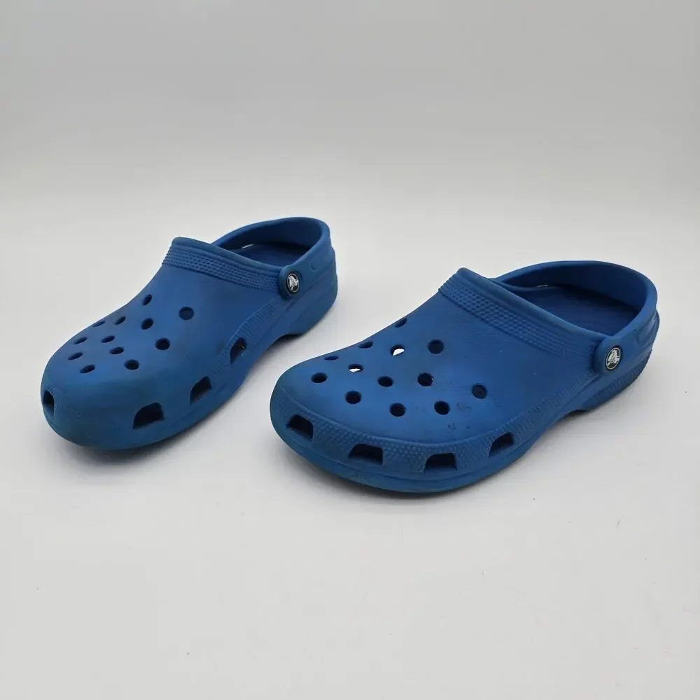 Crocs Sandals Womens 11 Mens Size 9 Blue Shoes Sport Adjustable Classic Cobalt